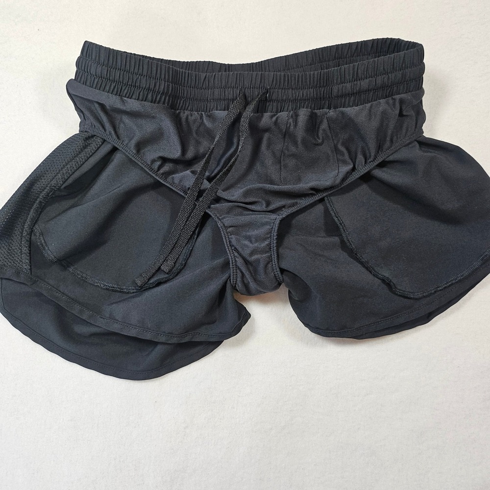 Under Armour Fly By 2.0 Running Shorts Womens Small Black HeatGear Athletic Mesh - Picture 8 of 8